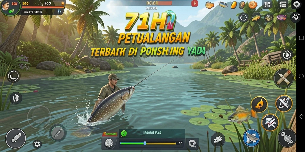 Tangkapan ikan besar dalam gameplay 71H yang seru.