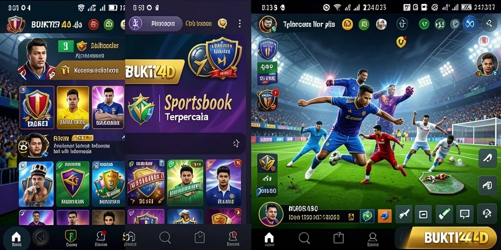 Tampilan gameplay Sportsbook yang dinamis dan menarik.