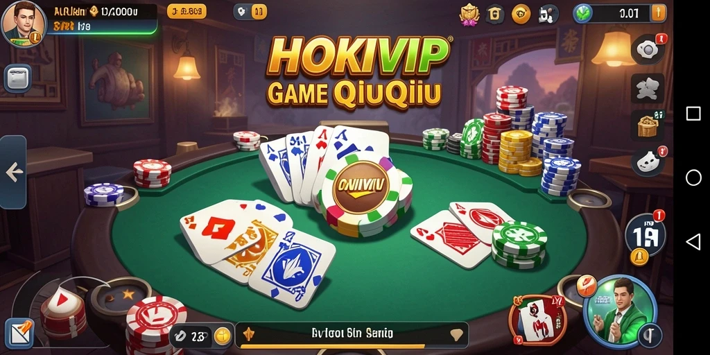 Tampilan gameplay QiuQiu yang seru dan menarik di HOKIVIP.