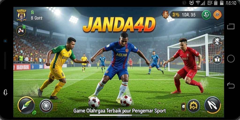 Tangkapan layar utama JANDA4D menampilkan aksi olahraga seru dan grafis menakjubkan.
