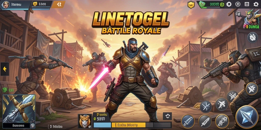 Tangkapan layar dari gameplay seru di LINETOGEL yang menampilkan pertempuran Battle Royale.