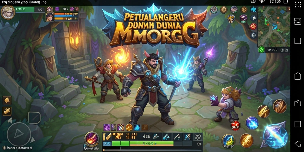 Gameplay seru di dunia MMORPG penuh petualangan.