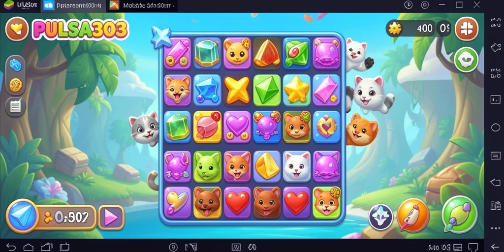 Tampilan gameplay PULSA303 yang cerah dan penuh strategi.