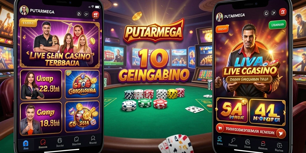 Tampilan gameplay menarik di PUTARMEGA dengan dealer langsung.