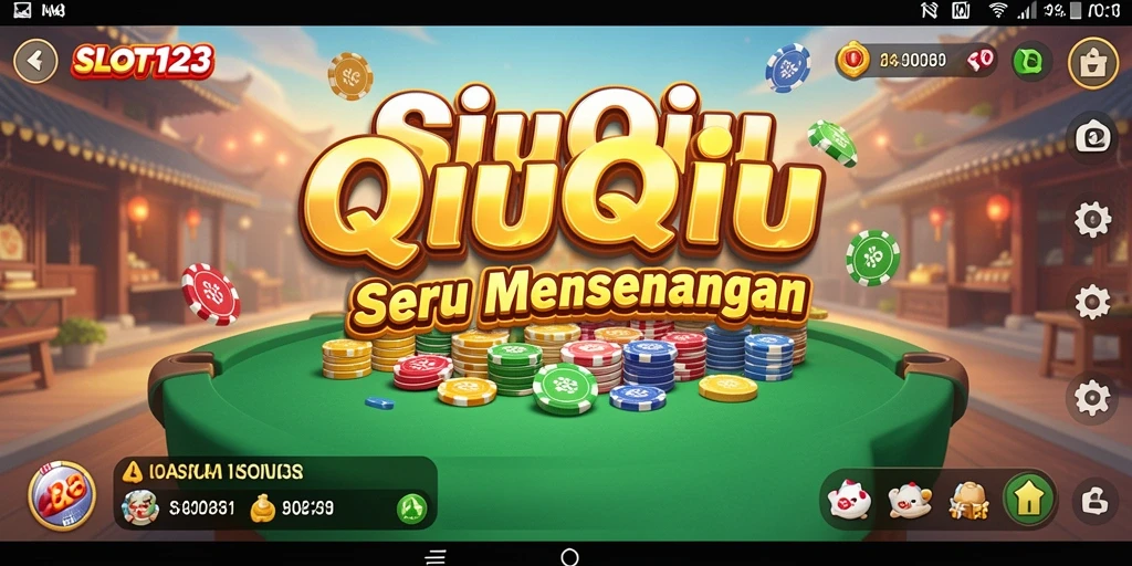 Tampilan gameplay QiuQiu yang menegangkan di SLOT123.
