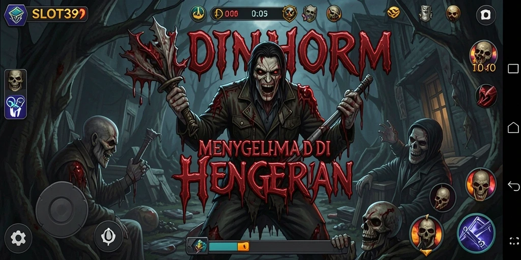 Screenshot menampilkan atmosfer menakutkan dan gameplay intens di SLOT39.