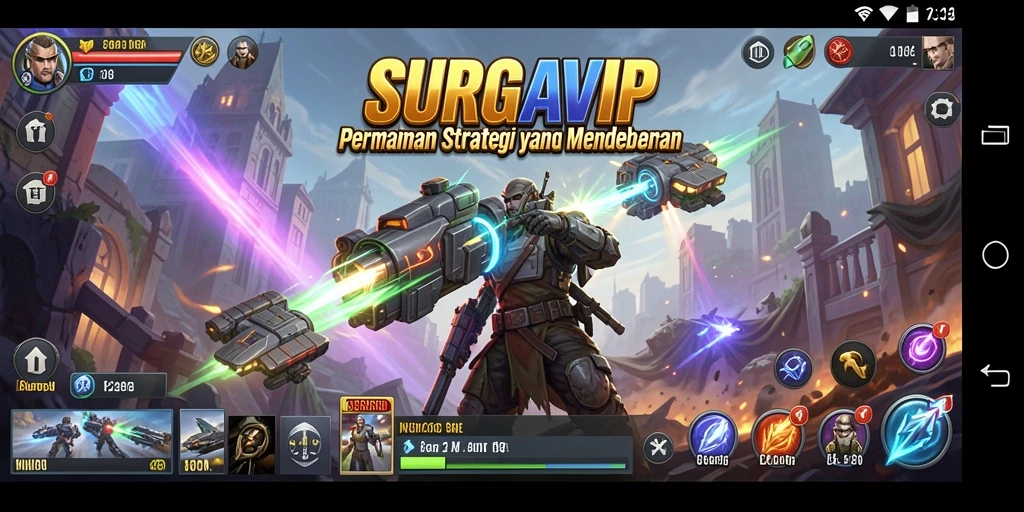 Tampilan gameplay mendebarkan dari SURGAVIP yang penuh strategi.