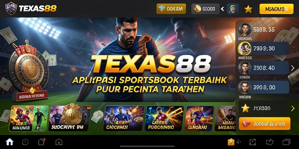 Tampilan gameplay Sportsbook TEXAS88 yang menarik dan intuitif.