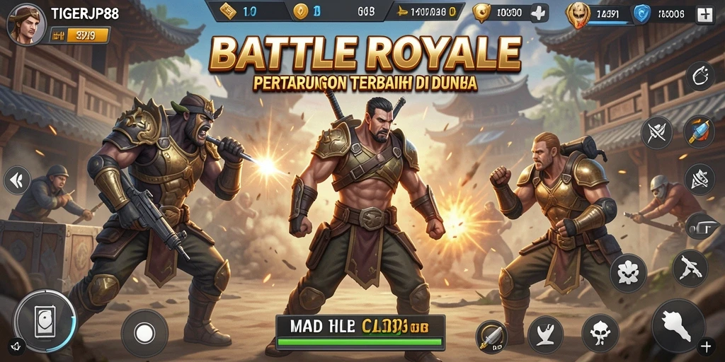 Tampilan gameplay menegangkan di TIGERJP88 dalam pertempuran Battle Royale.